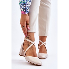 Sergio Leone korkeakorkoiset pumput SK824 Pearl beige 1