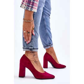 Suede Heel Pumps Sergio Leone PB216 Fuchsia vaaleanpunainen 2
