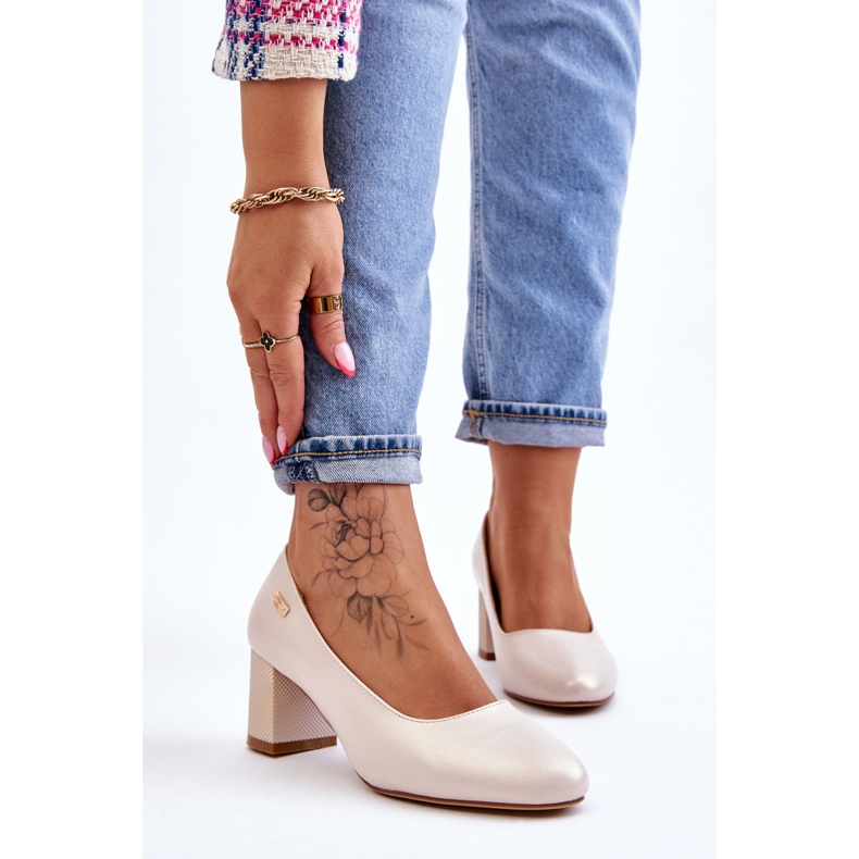 Pumput kantapäässä Sergio Leone PB178 Pearl Beige 1