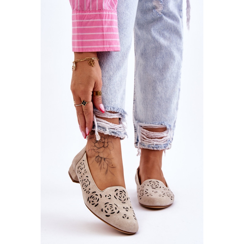 Harjakattoiset Loafers Sergio Leone BL627 Beige 1