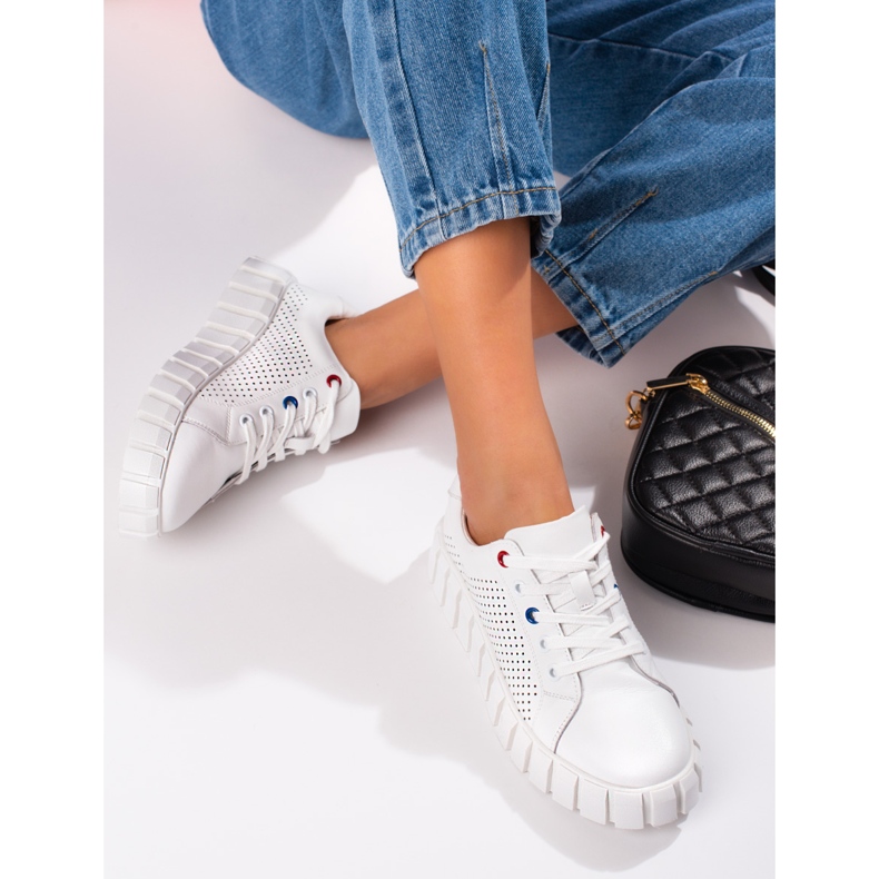 W. Potocki Potockin valkoiset nahkaiset urheilukengät valkoinen 2