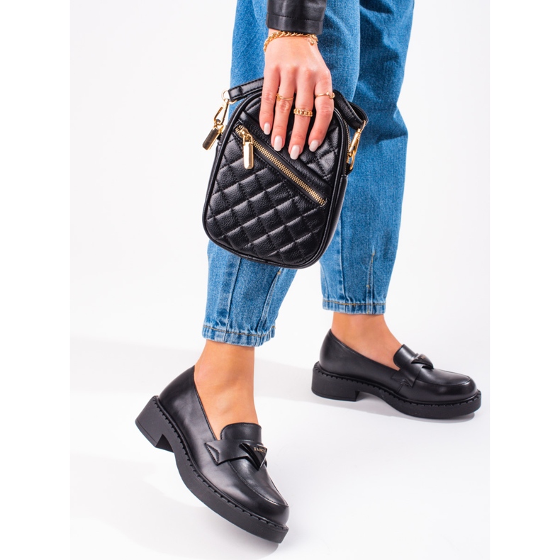 W. Potocki Mustat naisten loaferit lavalla 1