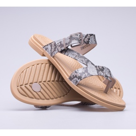 Naisten Crocs Tulum Toe Post -sandaali W 206108-15W ruskea 1