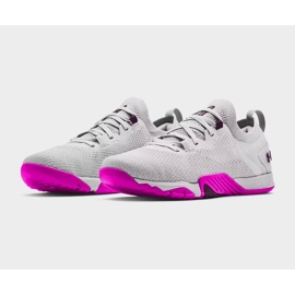 Under Armour Tribase Reign 3 naisten kengät 3023699-100 harmaa 1