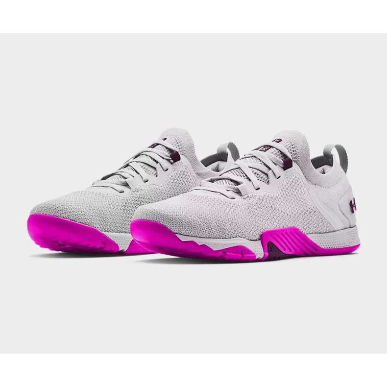 Under Armour Tribase Reign 3 naisten kengät 3023699-100 harmaa 1