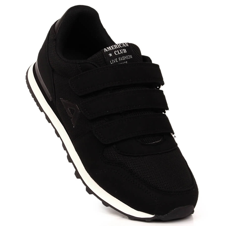 Black American Club 154/23 lasten urheilukengät tarranauhalla musta 1