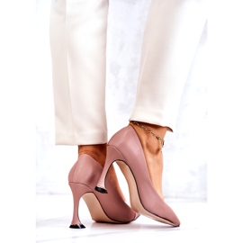 S.Barski Muodikkaat nahkaiset vaaleanpunaiset Tamira Stilettot vaaleanpunainen 4