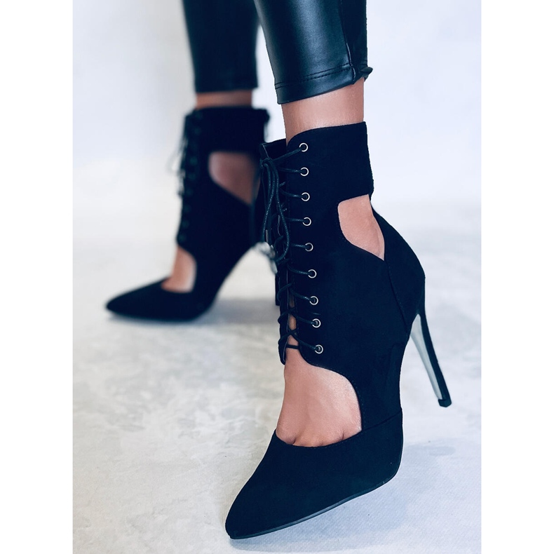 BM Saappaat leikattu Demi Nero -neulasta musta 2