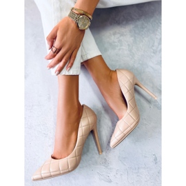 BM Raquel Nude tikatut korkokengät beige 1