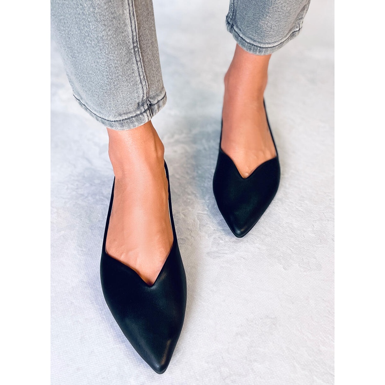 BM Ayanna Black cut-out ballerinat musta 1