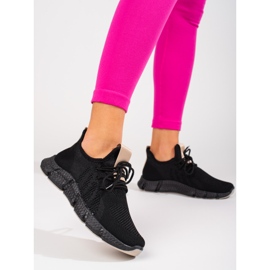 Mustat Shelovet-urheilukengät beigellä sisäkkeellä 2