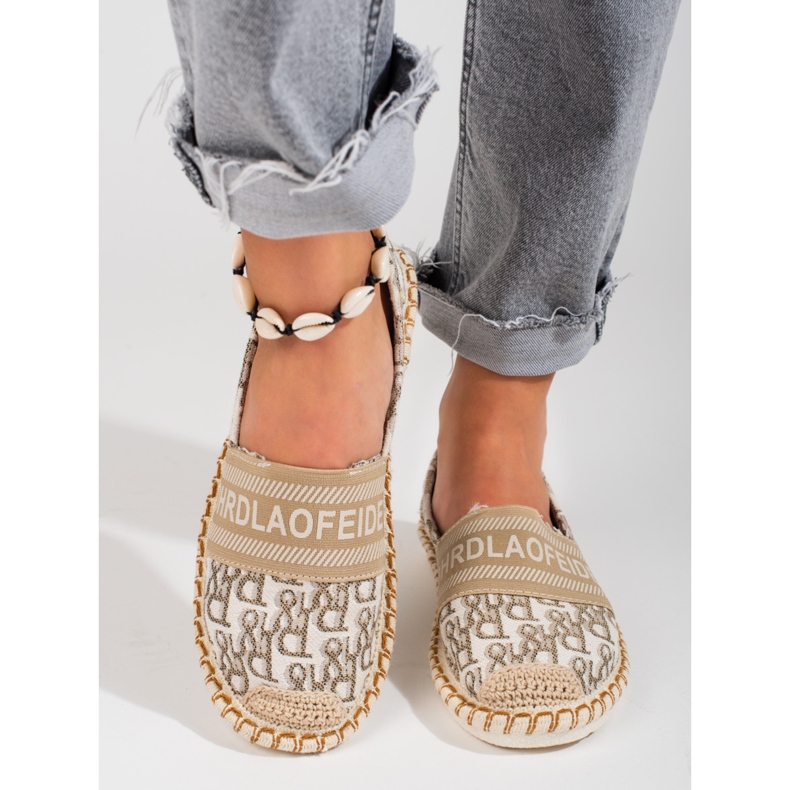 Naisten Shelovet beige -kuviolliset espadrillit 2