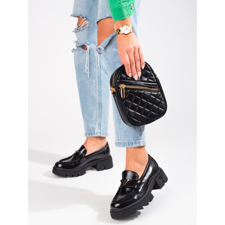 Seastar Naisten mustat Shelovet-patenttiloaferit 2