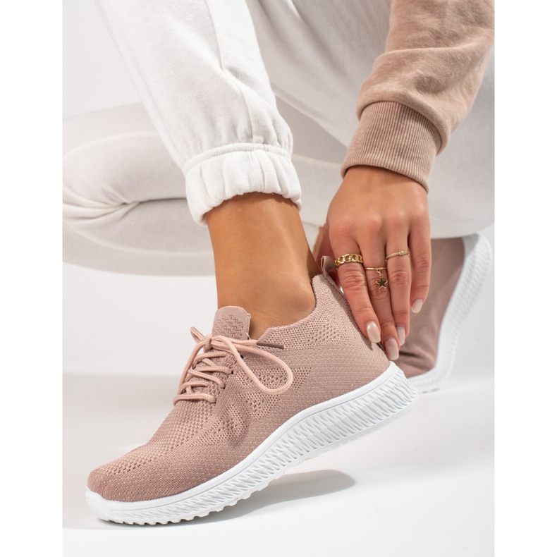 Shelovet puuteritekstiiliurheilukengät vaaleanpunainen 1