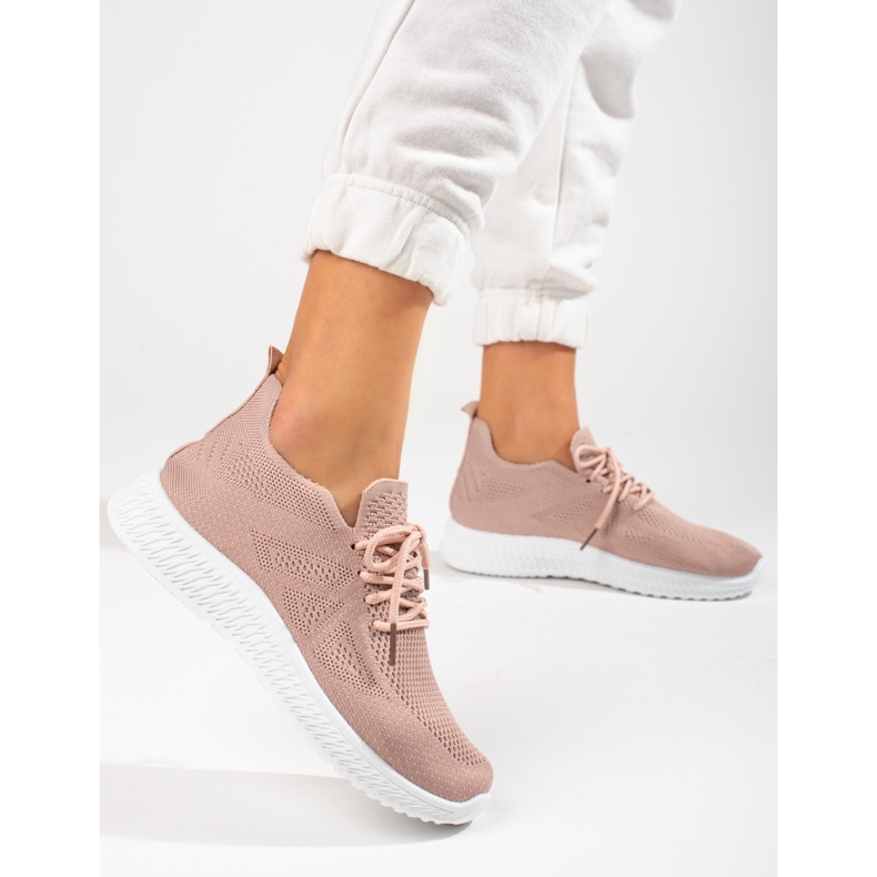 Shelovet puuteritekstiiliurheilukengät vaaleanpunainen 2