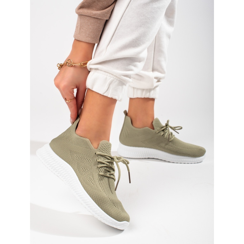 Shelovet vihreä tekstiili urheilukengät 1