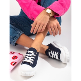 Shelovet naisten laivastonsiniset tennarit alustalla laivastonsininen 1