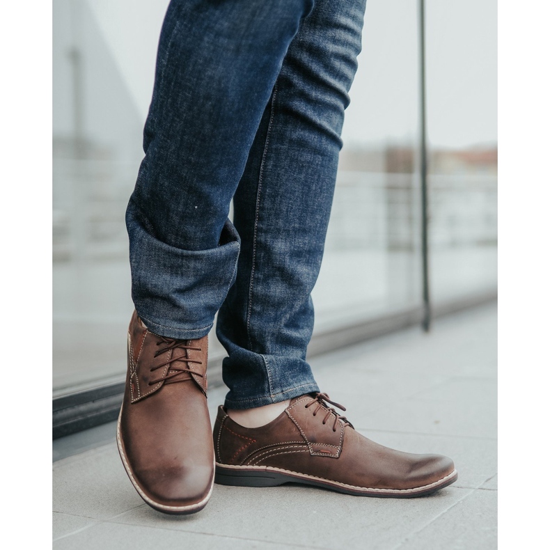 Miesten Olivier -nahkakengät 242 ruskea 5