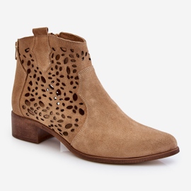 Lewski Shoes Naisten harjakattoiset saappaat Lewski-kengät 2909 Tummanbeige ruskea 1