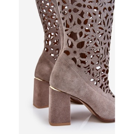 Lewski Shoes Suede harjakattoiset saappaat Leski-kengät 3234 Cappuccino monivärinen 1