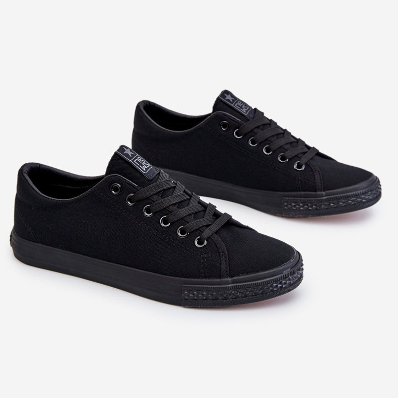 News Naisten nauhalliset klassiset tennarit, mustat Eleya 1