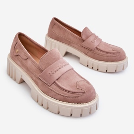 Naisten mokkanahkaiset Slip-On -kengät Vaaleanruskeat Fiorell beige 1