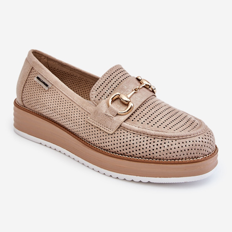 PM1 Naisten Platform Loafers Beige Danny 1