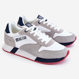 Miesten Memory Foam System Big Star -urheilukengät LL174160 Valkoinen-harmaa 1