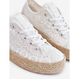 Naisten Big Star -punotut lenkkarit LL274199 valkoinen 1