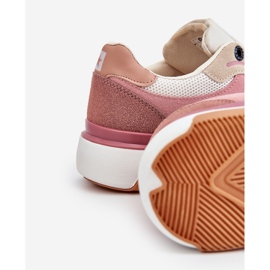 Naisten urheilukengät tennarit Big Star LL274438 vaaleanpunainen-valkoinen 1