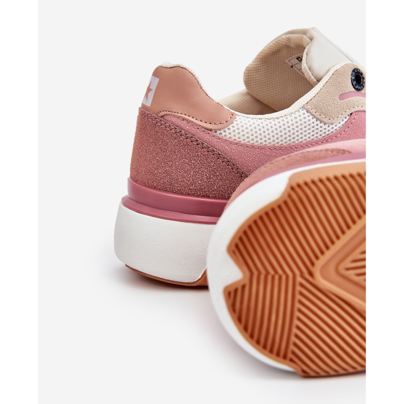 Naisten urheilukengät tennarit Big Star LL274438 vaaleanpunainen-valkoinen 1