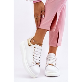 Naisten urheilukengät GOE LL2N4011 White-Gold valkoinen 2