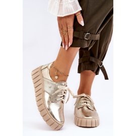 Lemar Nahkakengät Golden Hypnosis -alustalla kultainen 1