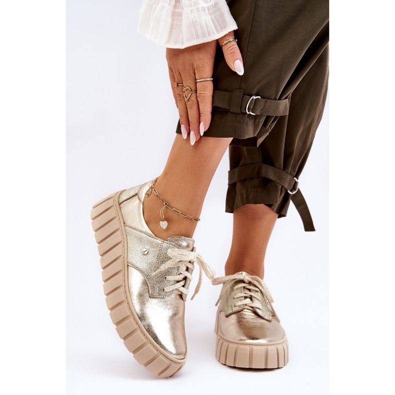 Lemar Nahkakengät Golden Hypnosis -alustalla kultainen 1