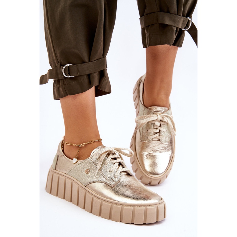 Lemar Nahkakengät Golden Hypnosis -alustalla kultainen 2