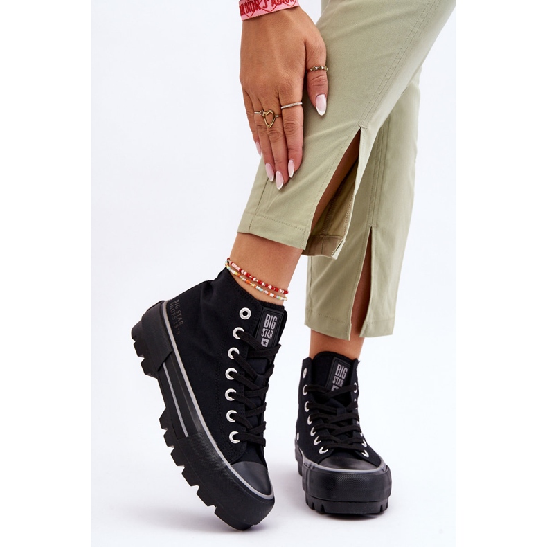 High Textile Platform Tennarit Big Star LL274155 Musta 2