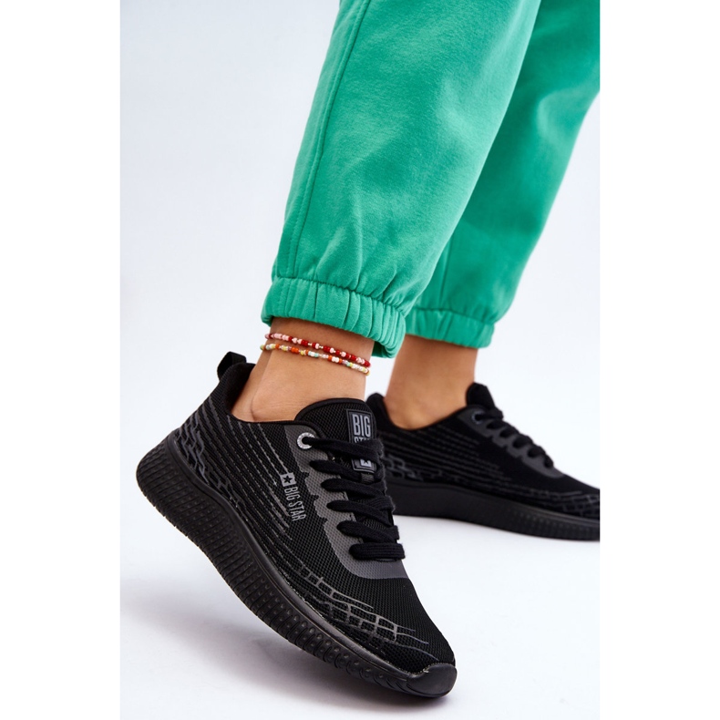 Naisten verkkourheilukengät Memory Foam System Big Star LL274662 musta 2