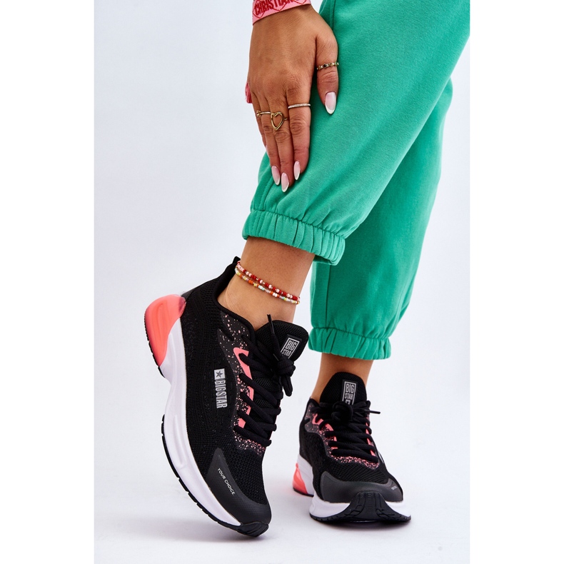 Muodikkaat Memory Foam System Big Star -urheilukengät LL274318 musta 2