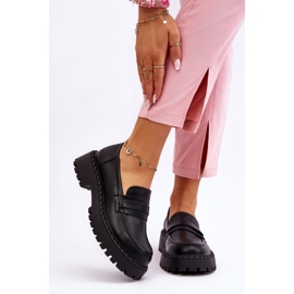 Naisten mokkasiinit Big Star -nahkakengät LL274458 musta 1