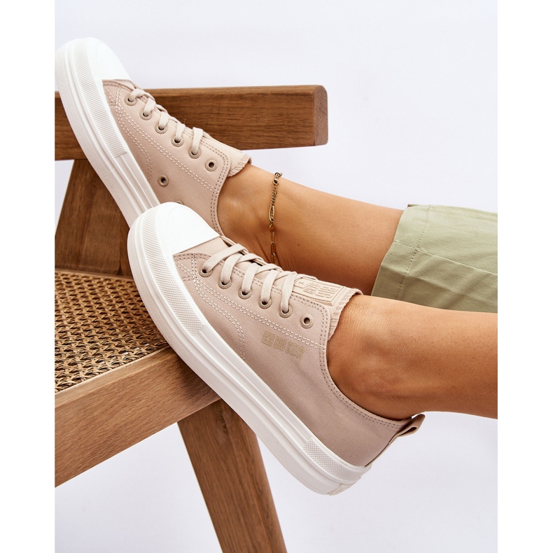 Big Star Low Lace Up -lenkkarit LL274969 beige 2