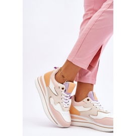 PG1 Muodikkaat Roenin valkoiset ja beige-nahkaiset urheilukengät valkoinen 2