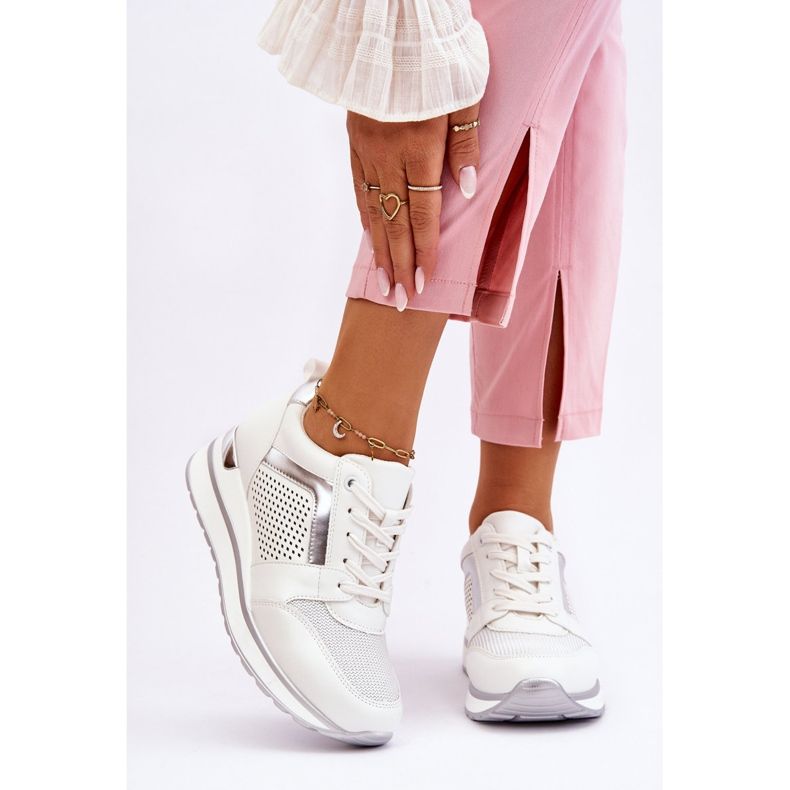 PG1 Valkoiset Braylen-nahkaiset matalakiilalliset urheilukengät valkoinen 1