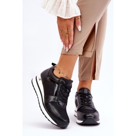 PG1 Mustat Braylen Low Wedge -nahkaiset urheilukengät 1