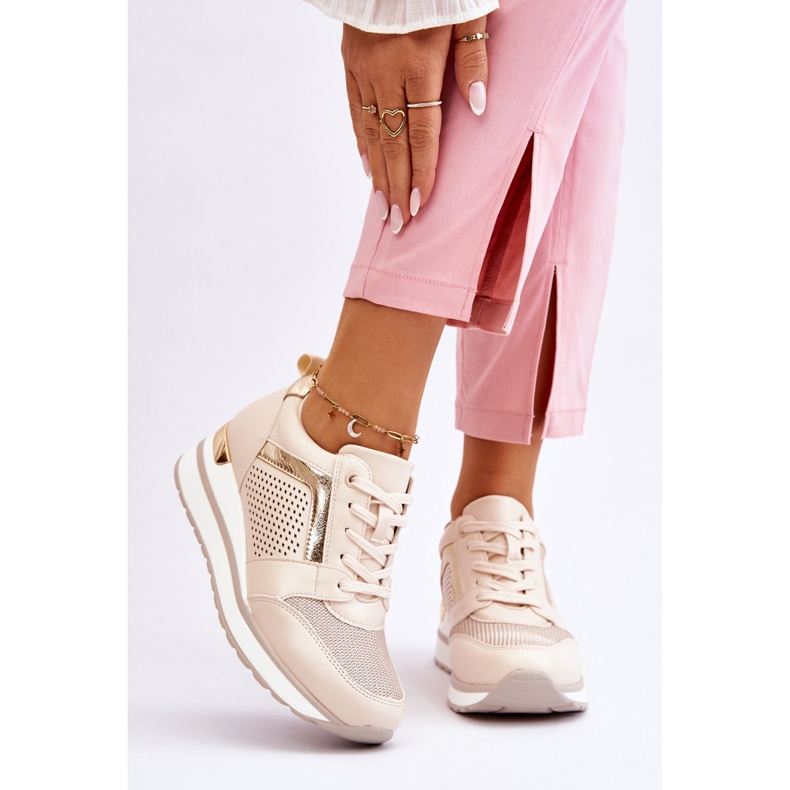 PG1 Nahkaiset urheilukengät matalalla beigellä braylenillä 1