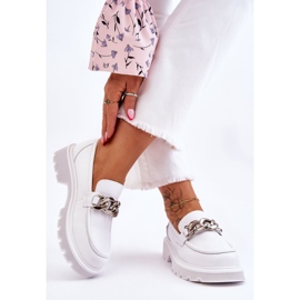 Nahkaiset ketjuhousut GOE LL2N4038 Valkoinen 2