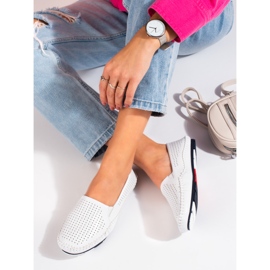 Naisten harjakattoiset lipastohousut, valkoiset Shelovet valkoinen 2