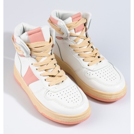 Naisten Shelovet korkeat valkoiset tennarit valkoinen 1