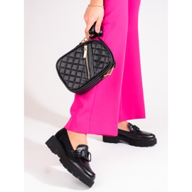 Vinceza naisten kengät mustasta ekonahasta 1