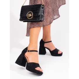 Vincezan mustat mokkanahkakorkosandaalit 2 Vincezan mustat mokkanahkakorkosandaalit 2