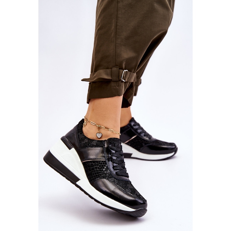 S.Barski Crosby naisten nahkaiset tennarit, mustat 2